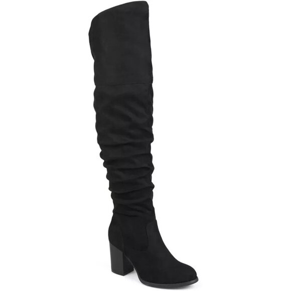 Journee Collection Kaison Over The Knee Boots Faux Suede Tan 7.5 $143 - Picture 1 of 3